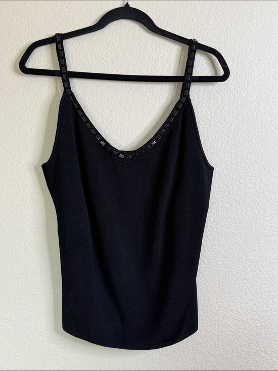 Dana Buchman Tops - Dana Buchman jeweled cami tank women’s XL navy NWT